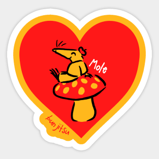 Bunjistu Bunny's DEAR friend Mole! Sticker